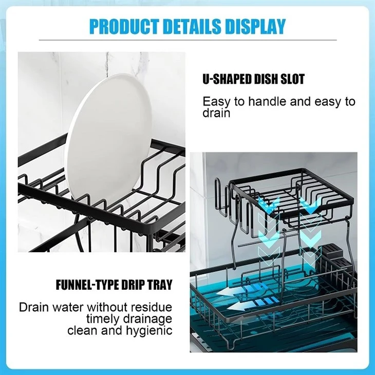 double tier dish rack